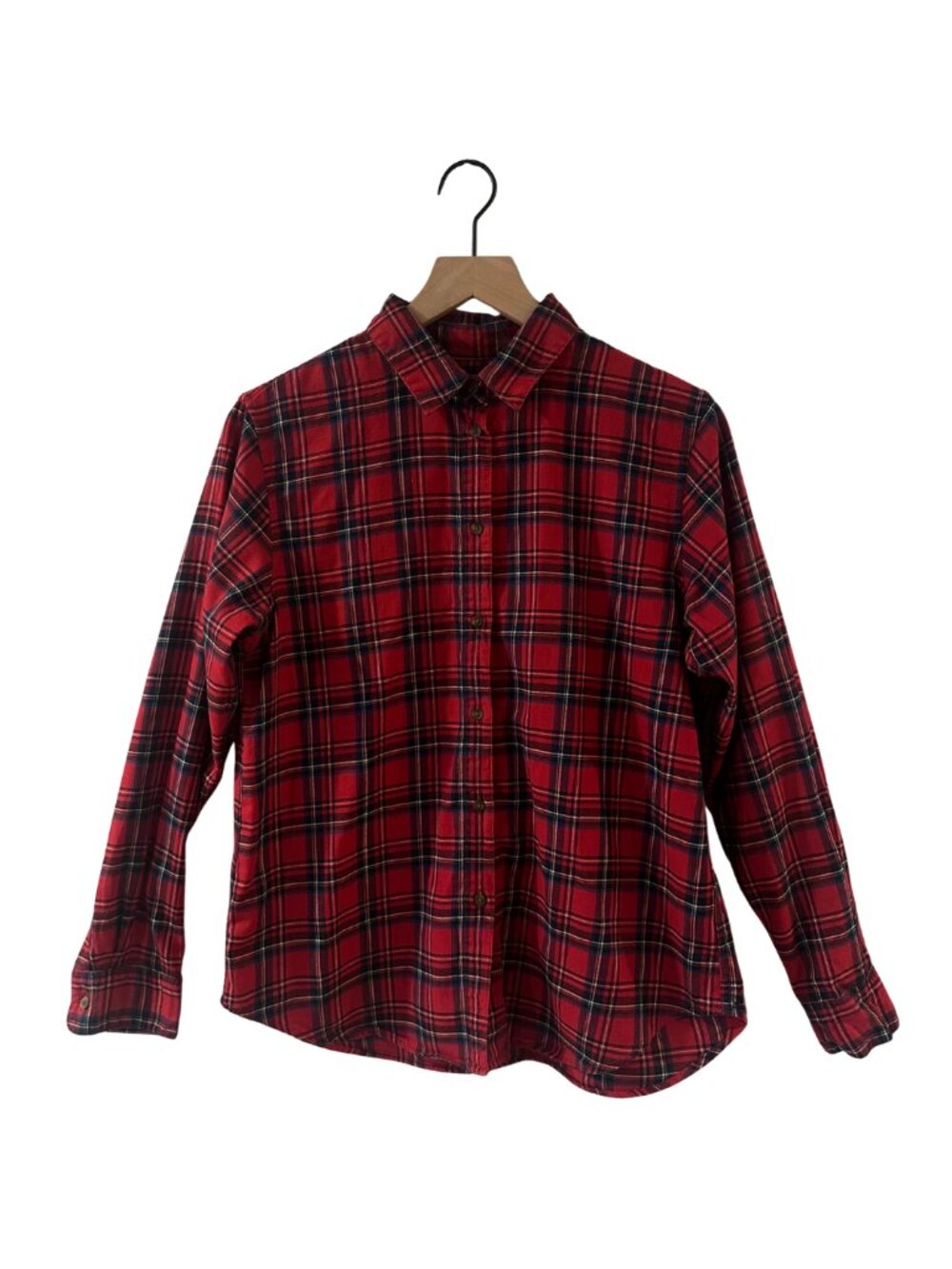 Uniqlo Classic Cotton Flannel Red Plaid Button Down
